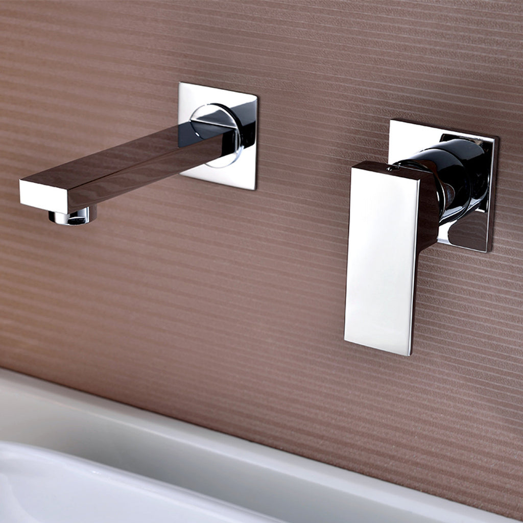 Sleek Modern Wall Mounted Single Lever Bathroom Faucet - Durable Drip-Free Brass