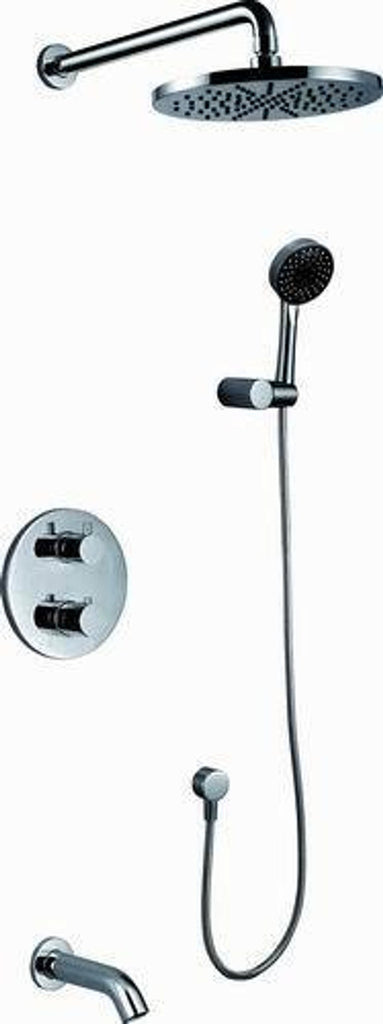 Royal Enzo 3-Way Chrome Thermostatic Shower System with Diverter and Round Head