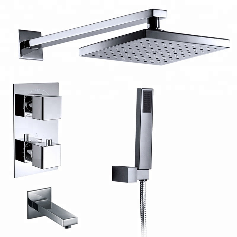 Royal Bayfield 3-Way Thermostatic Shower System: Rain Head, Handheld, Chrome