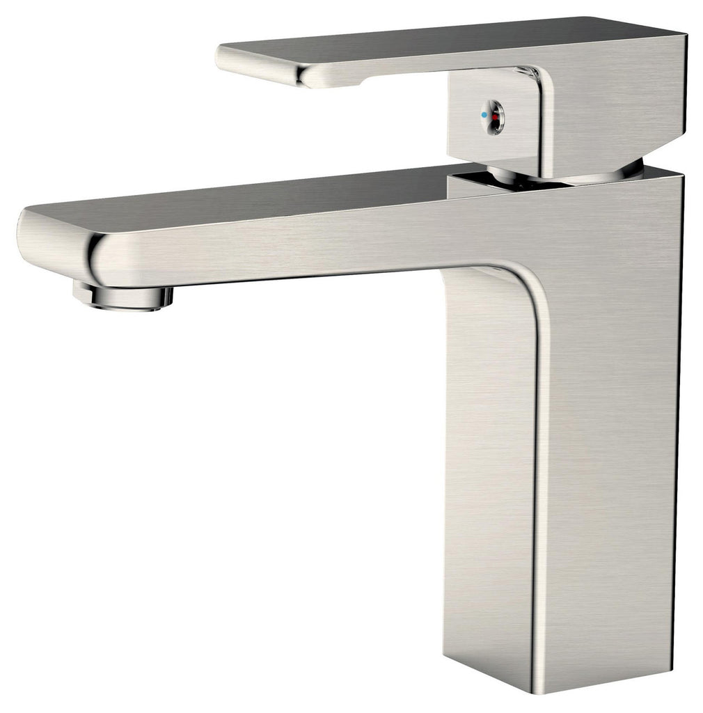 Royal Sedona Modern Single Handle Lavatory Faucet – Brushed Nickel Bathroom Fixture