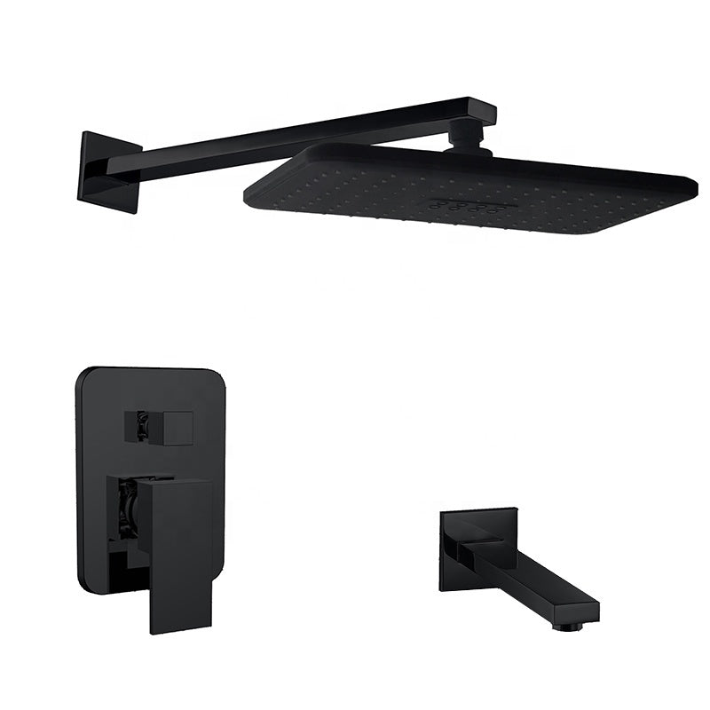 Royal Luxor Midnight Twin Shower System Matte Black, Solid Brass, Two-Function, Modern Design
