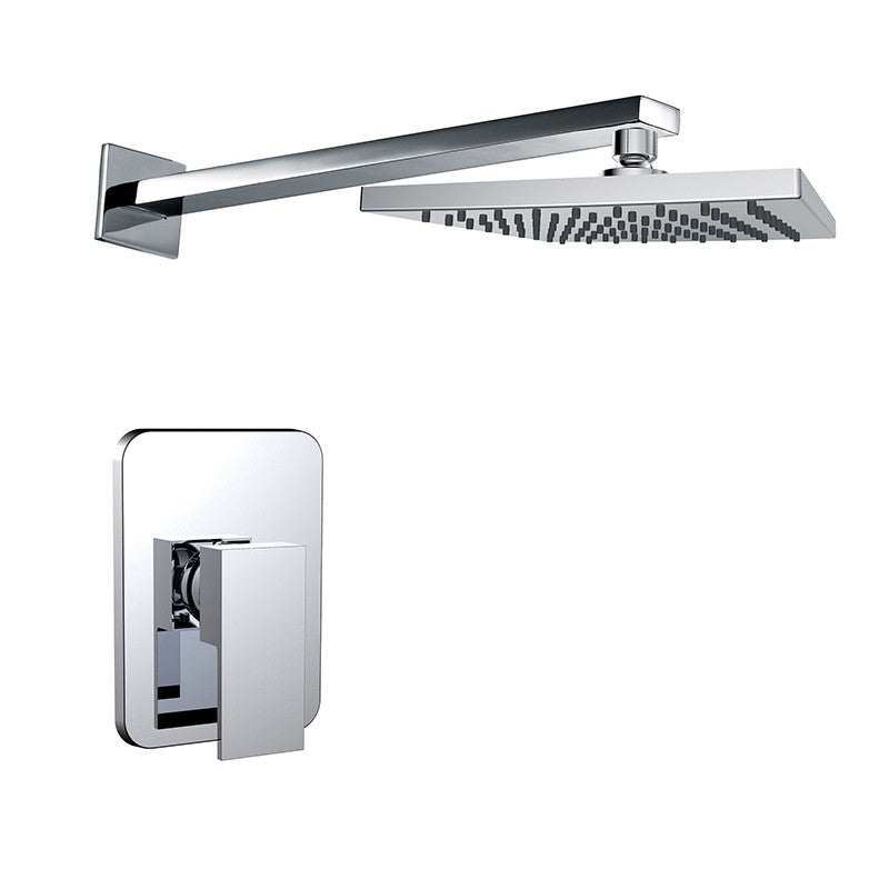Royal Sedona Modern Chrome One-Way Rain Shower System for Bathrooms
