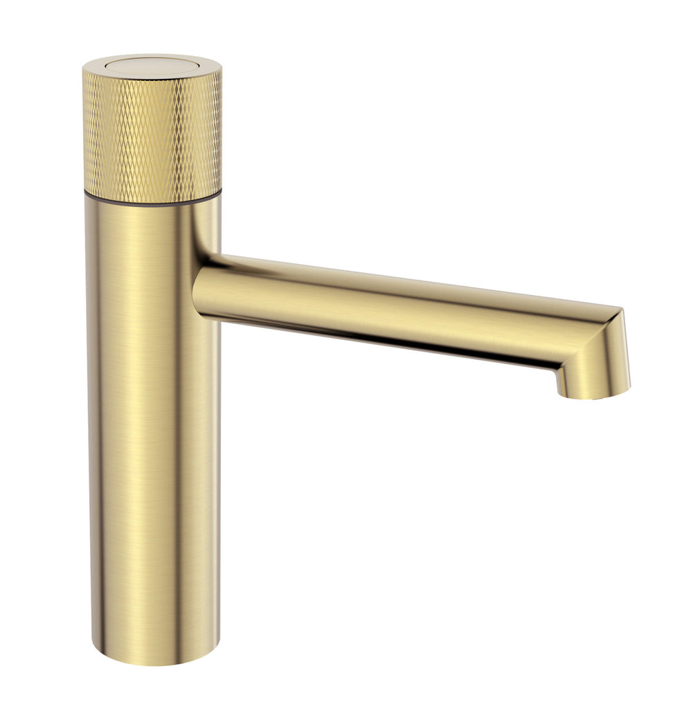 Elegant Royal Torino Brushed Gold Single-Hole Bathroom Faucet, Single Lever Design