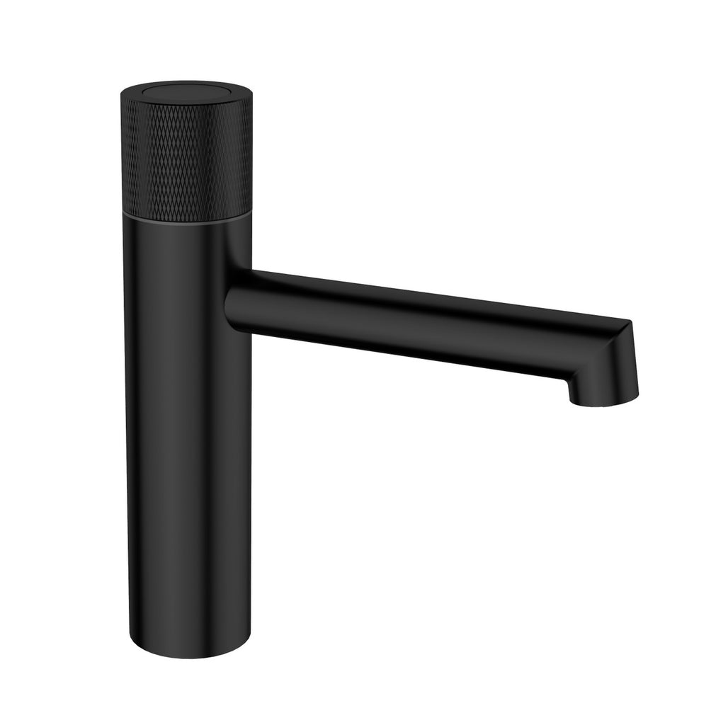 Royal Torino Modern Matte Black Single Hole Bathroom Faucet with Ceramic Disc