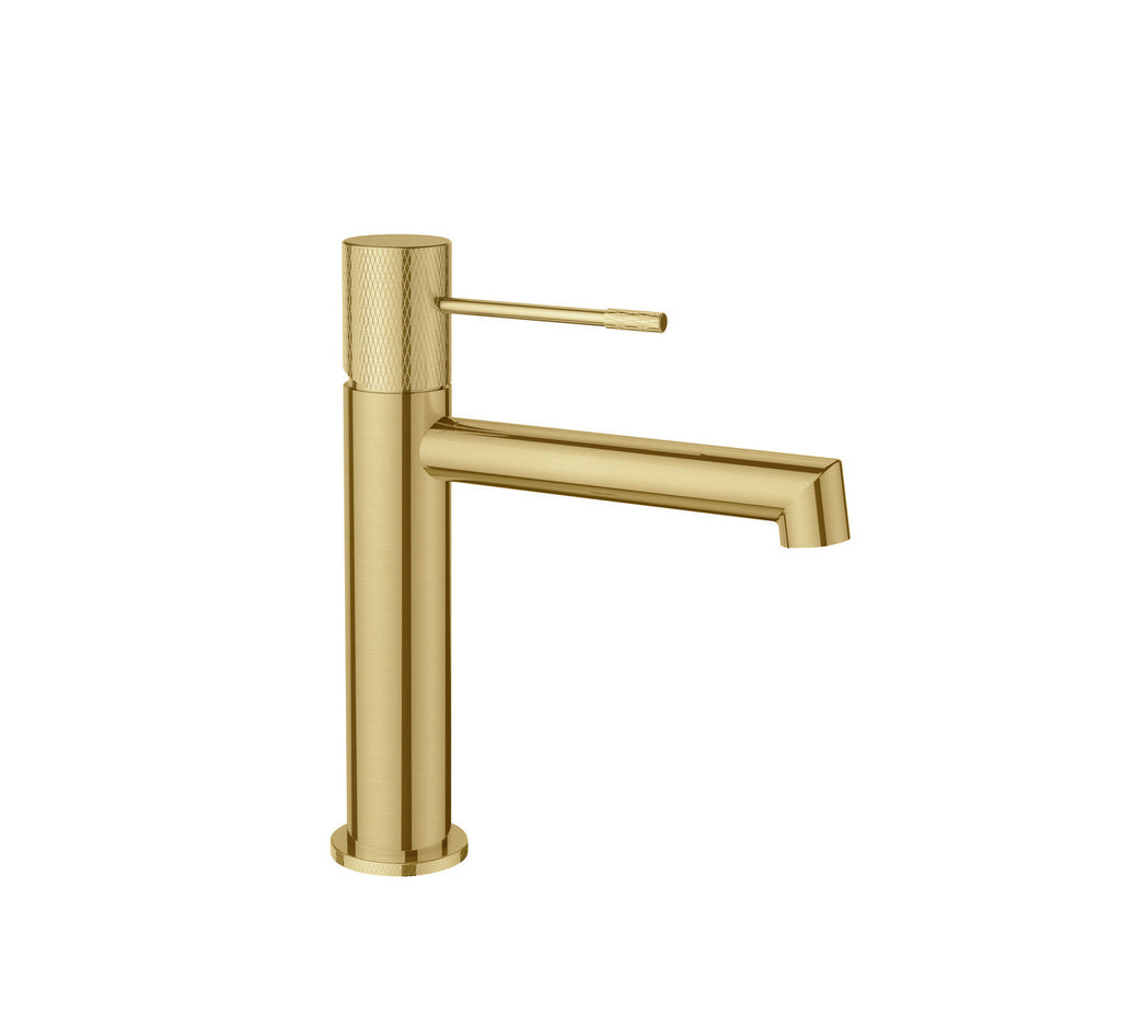 Royal Tuscan Brushed Gold Single Hole Bathroom Faucet with Ceramic Cartridge