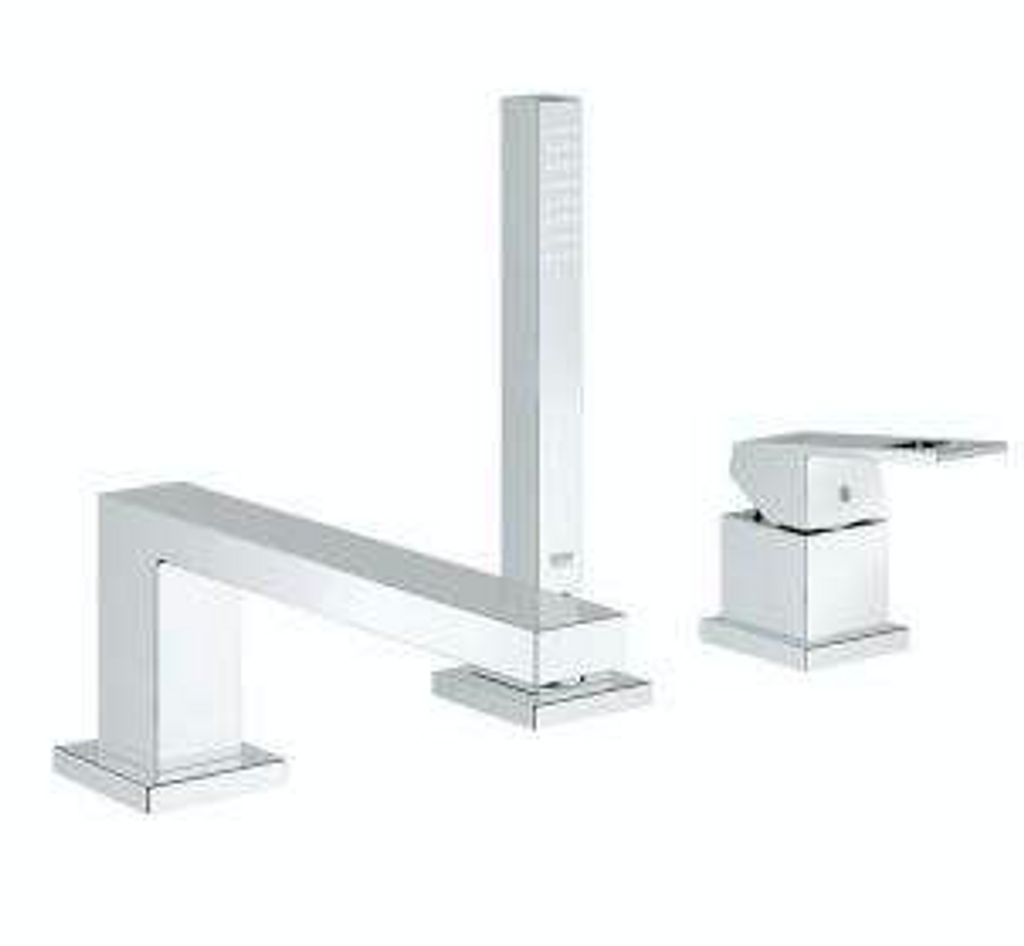 Elegant Royal Nova Three-Piece Deck-Mount Tub Filler Faucet with Handheld Shower