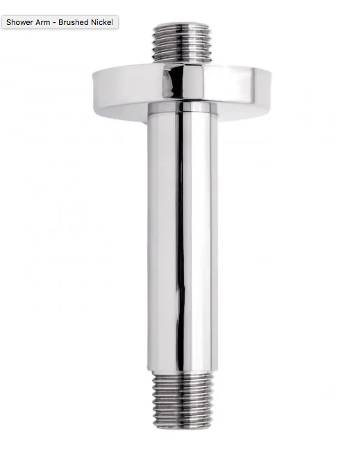 Royal Round Ceiling Mount Shower Arm - Chrome Finish, Solid Brass