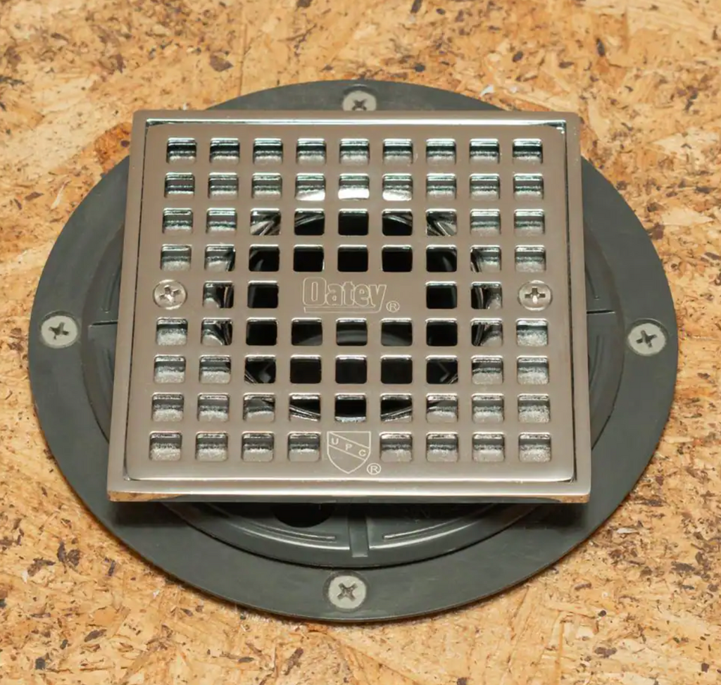 Sleek Tido 4x4 Square Shower Drain, Chrome Finish, Universal Bathroom Upgrade