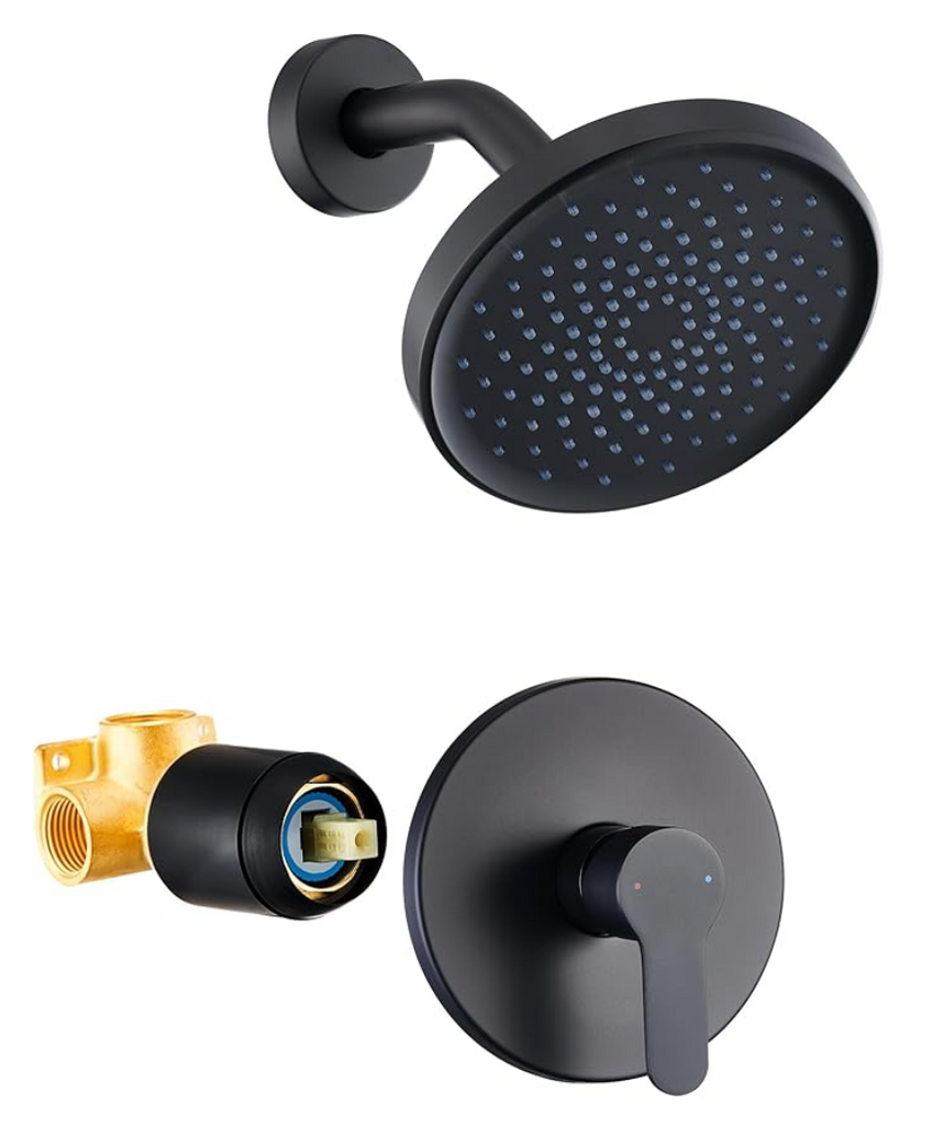 Royal Marisa Matte Black One-Way Shower System with Eco-Performance Spray Head