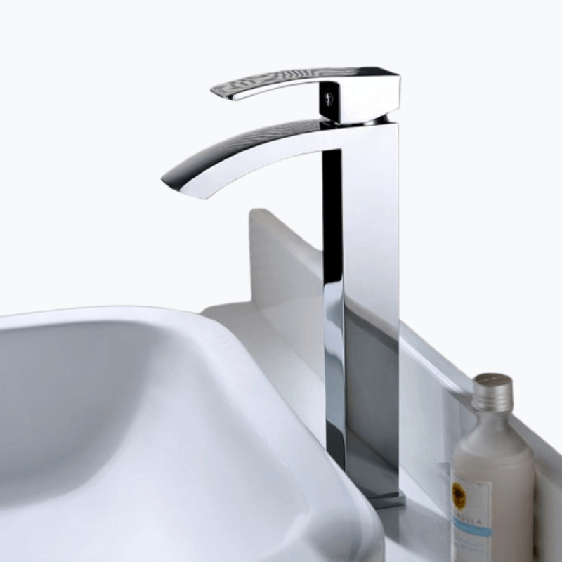 Elegant Royal Fall Tall Single Handle Bathroom Faucet, Brushed Nickel Finish, Solid Brass
